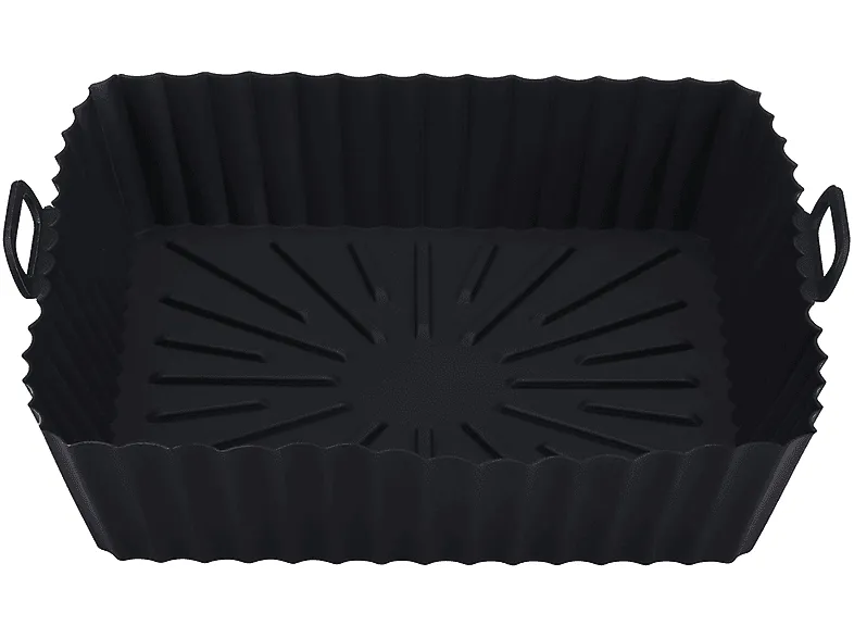 Accesorio freidora - NK HO330023, Base de Silicona, Kit 2 Piezas, 20 cm, Apto Lavavajillas, Apto Microondas, Hasta 220º, Negro