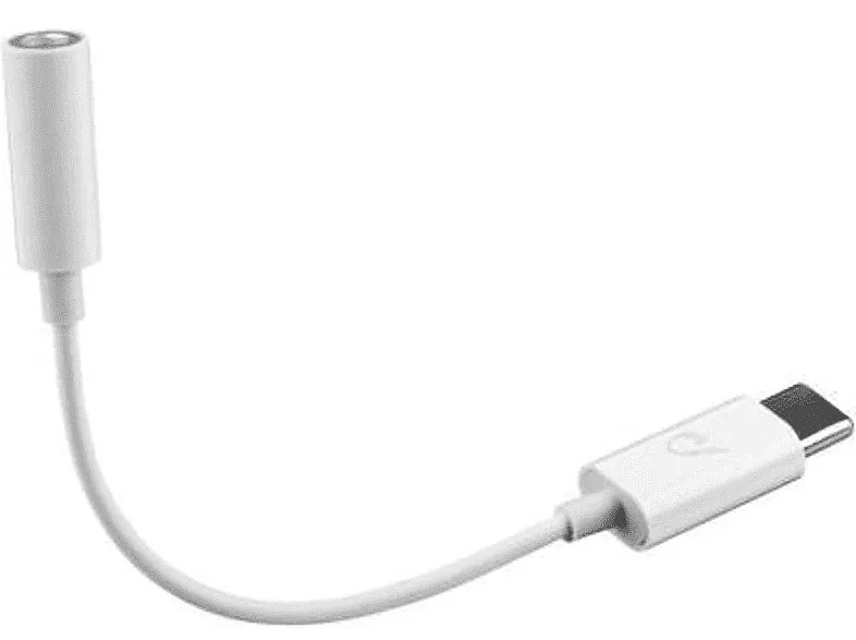 Adaptador - Cellular Line MUSICENABLERTYPECW, De USB C a 3.55 audio, 0.15m, Blanco