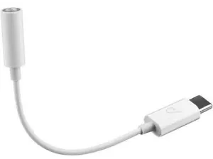Adaptador - Cellular Line MUSICENABLERTYPECW, De USB C a 3.55 audio, 0.15m, Blanco