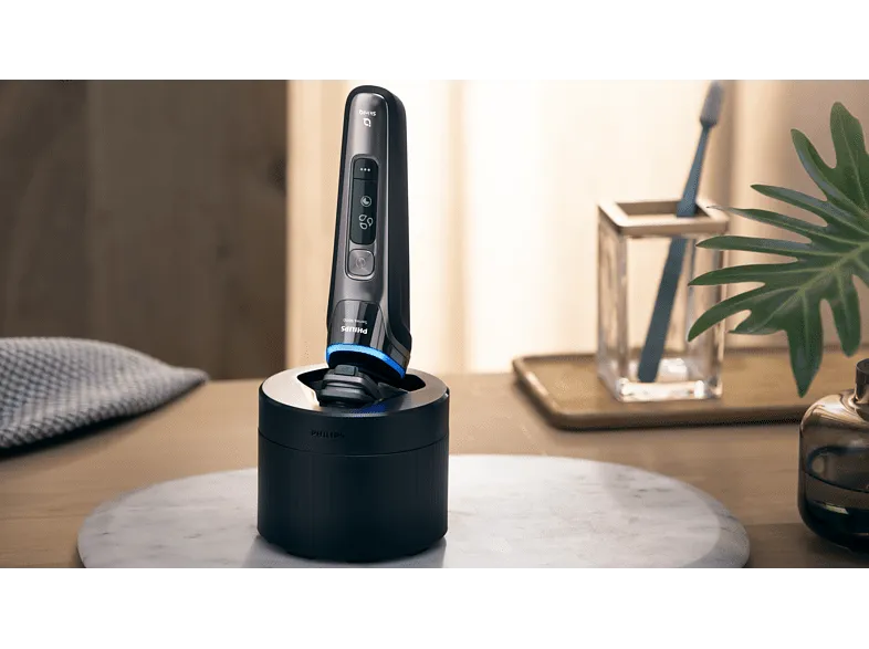 Afeitadora eléctrica - Philips Serie 9000 SP9840/32, Uso en seco y mojado, 60 min, Negro mate