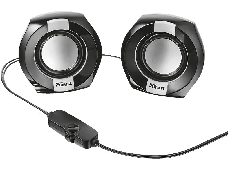 Altavoces para PC - Trust Polo, Alámbrico, 2 unidades, 8W, Negro