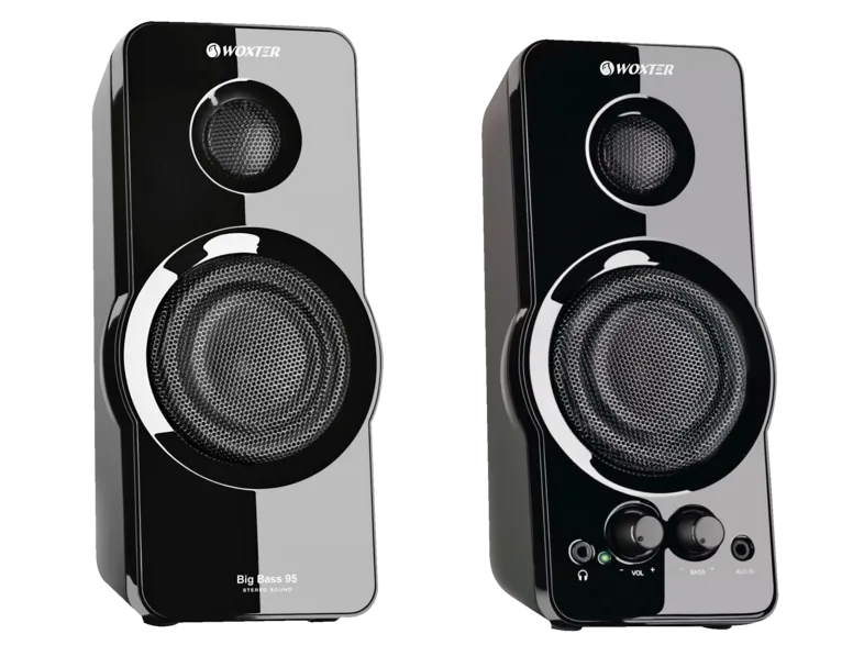 Altavoces para PC - Woxter Big Bass 95, 20W, 2 vías, entrada auxiliar