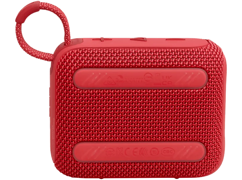 Altavoz inalámbrico - JBL Go 4, 4.2 W, Bluetooth, 7 h autonomía, Resistente al polvo y agua, Rojo