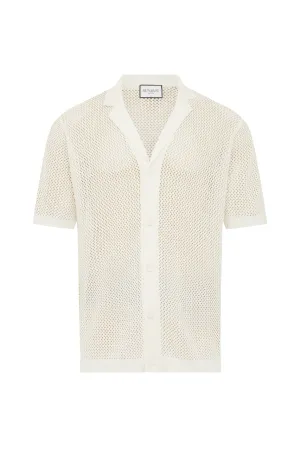 CASPER KNIT SHIRT - WHITE