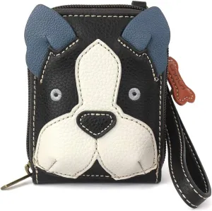 CHALA RFID Cute-C Credit Card Holder Wallet Wristlet - Women Faux Leather Cute-C with Strap