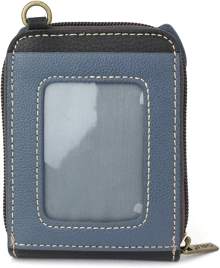 CHALA RFID Cute-C Credit Card Holder Wallet Wristlet - Women Faux Leather Cute-C with Strap