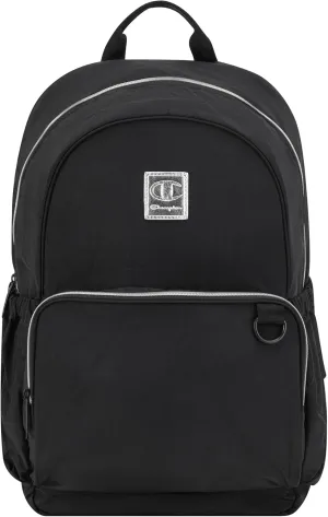 Champion Venice Nylon Backpack, Black/Silver, Medium