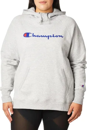 Champion Women's Powerblend Fleece Hoodie, Script Logo