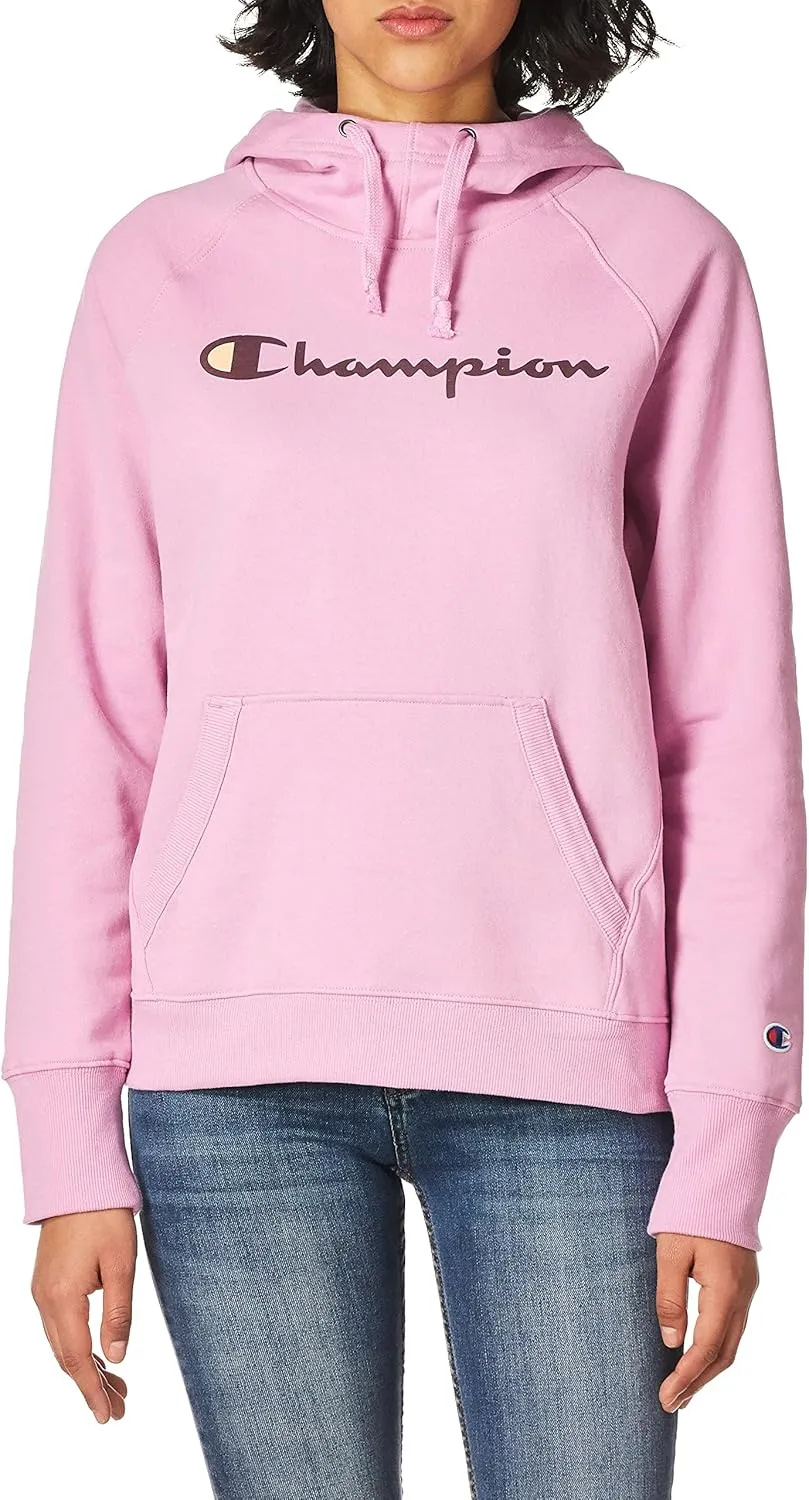 Champion Women's Powerblend Fleece Hoodie, Script Logo