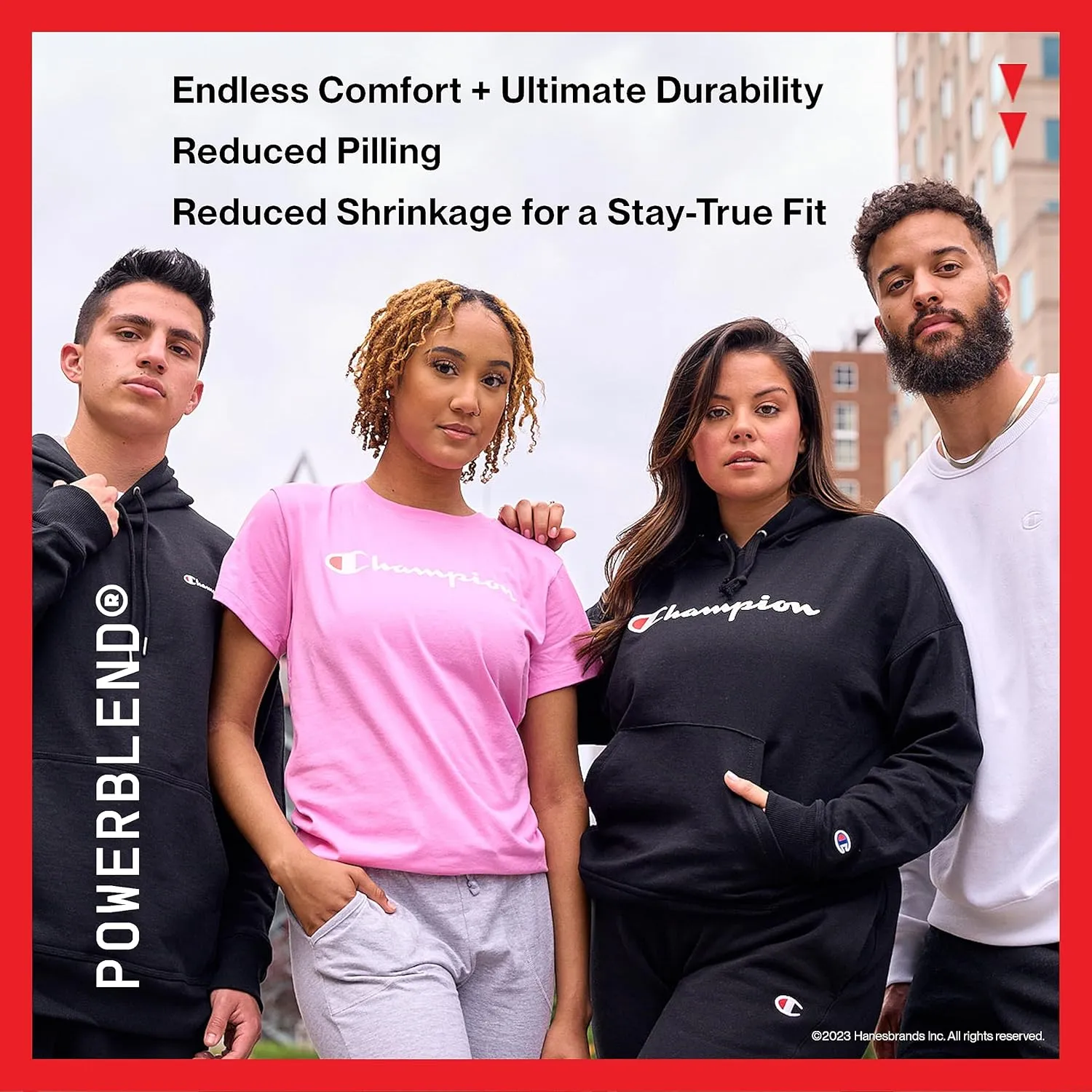 Champion Women's Sweatshirt, Powerblend, Crewneck for Women, Script (Plus Size Available)