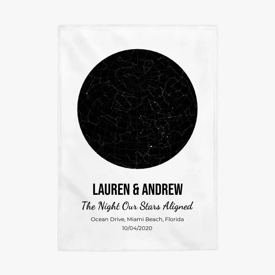 Custom Night Sky Blanket For Couples