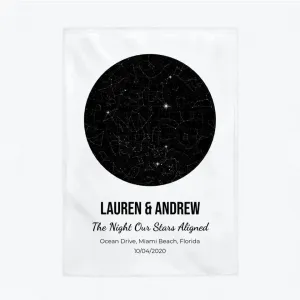 Custom Night Sky Blanket For Couples