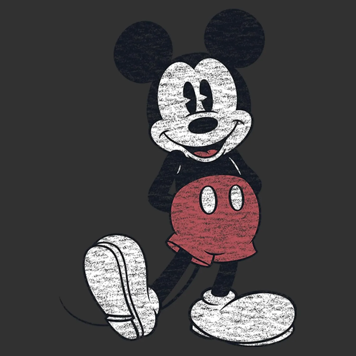Disney Men's Full Size Mickey Mouse Distressed Look T-Shirt