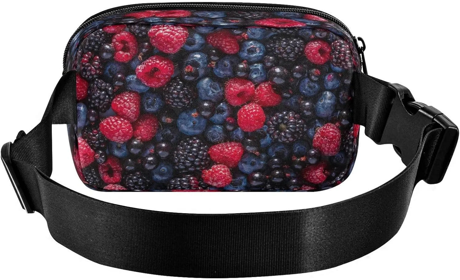 Fanny Packs for Women Men Assorted Fresh Berries Belt Bag Waterproof Fashion Waist Pack with Adjustable Strap Food Background Waist Bag Hip Bumbags for Running Workout Travel Hiking Cycling