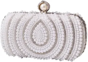 French Creativity Clutch Purses Imitation Pearls Miss Evening Bag