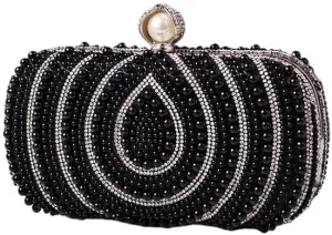 French Creativity Clutch Purses Imitation Pearls Miss Evening Bag