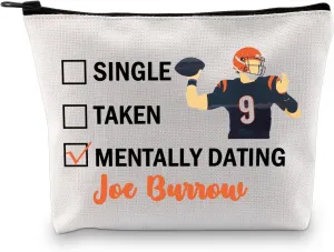 G2TUP Football Themed Gift Dating Joe Bu Makeup Bag - Cosmetic Bag for Fan - Mentally Dating Joe Bu MB