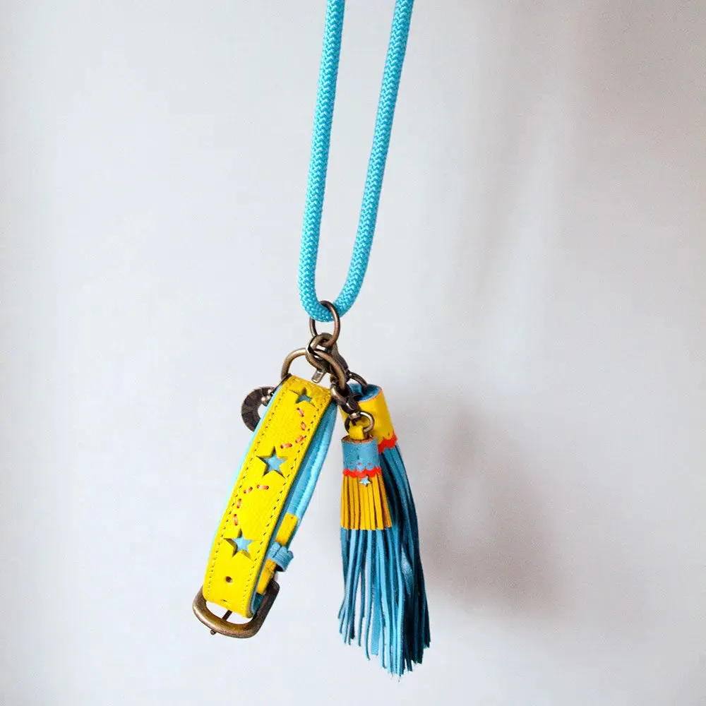 Halsband im Boho Look - "ibiza lounge-BIG" - sunflower