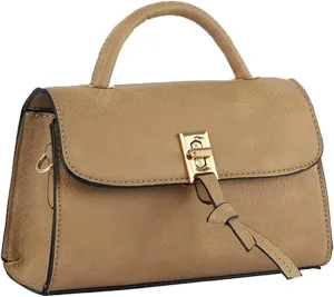 HANDBAG EXPRESS Satchel Bags Handbags Purse for Women Crossbody Vegan Leather