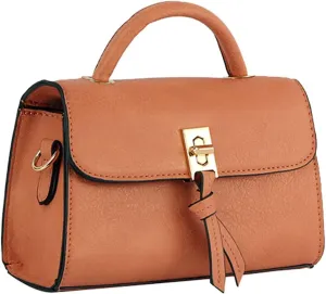 HANDBAG EXPRESS Satchel Bags Handbags Purse for Women Crossbody Vegan Leather