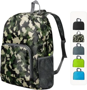 Lightweight Backpack for Travel, Small Hiking BackPack for Women Men, Packable Backpack, Foldable Backpack, Outdoor Backpack (Camouflage)