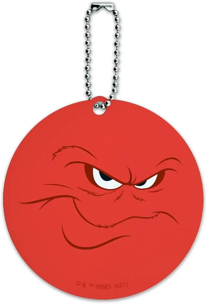 Looney Tunes Gossamer Face Round Luggage ID Tag Card Suitcase Carry-On