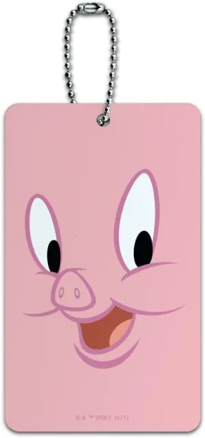 Looney Tunes Porky Face Luggage Card Suitcase Carry-On ID Tag