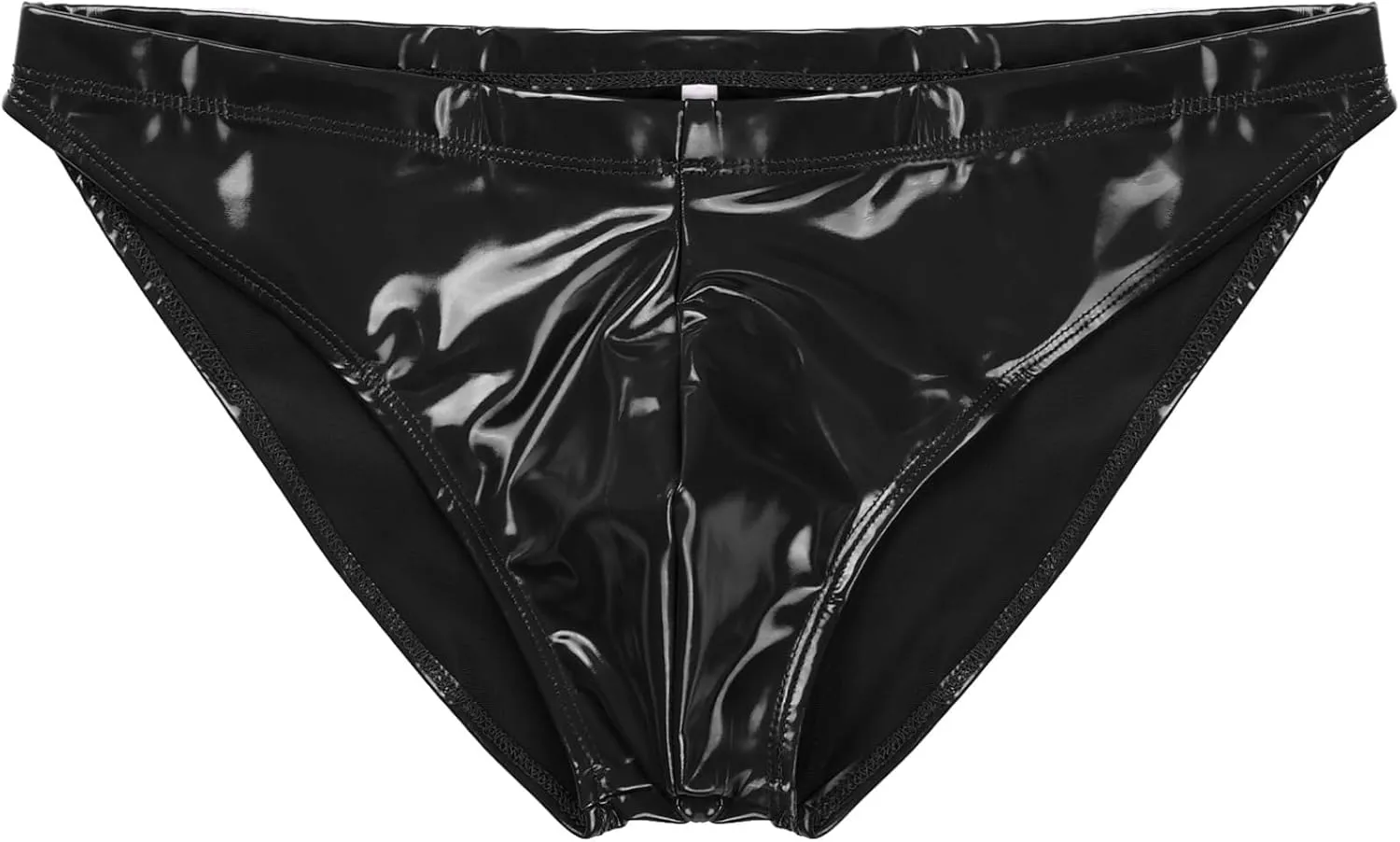 Men PVC Leather Pouch Panties Bikini Briefs Underwear Latex Wet Look Low Rise Shorts Underpants