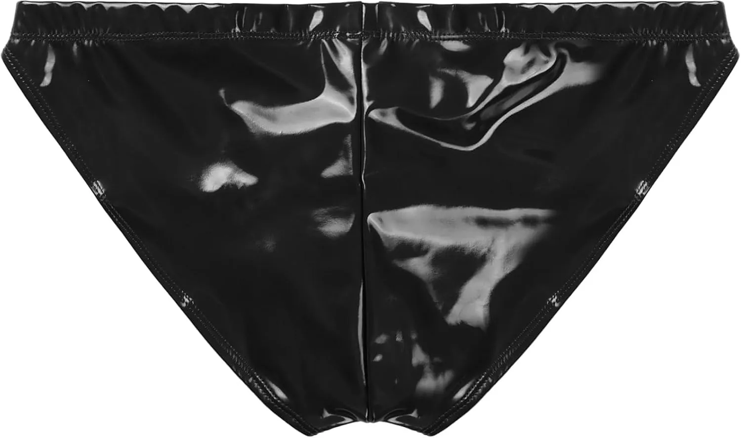 Men PVC Leather Pouch Panties Bikini Briefs Underwear Latex Wet Look Low Rise Shorts Underpants