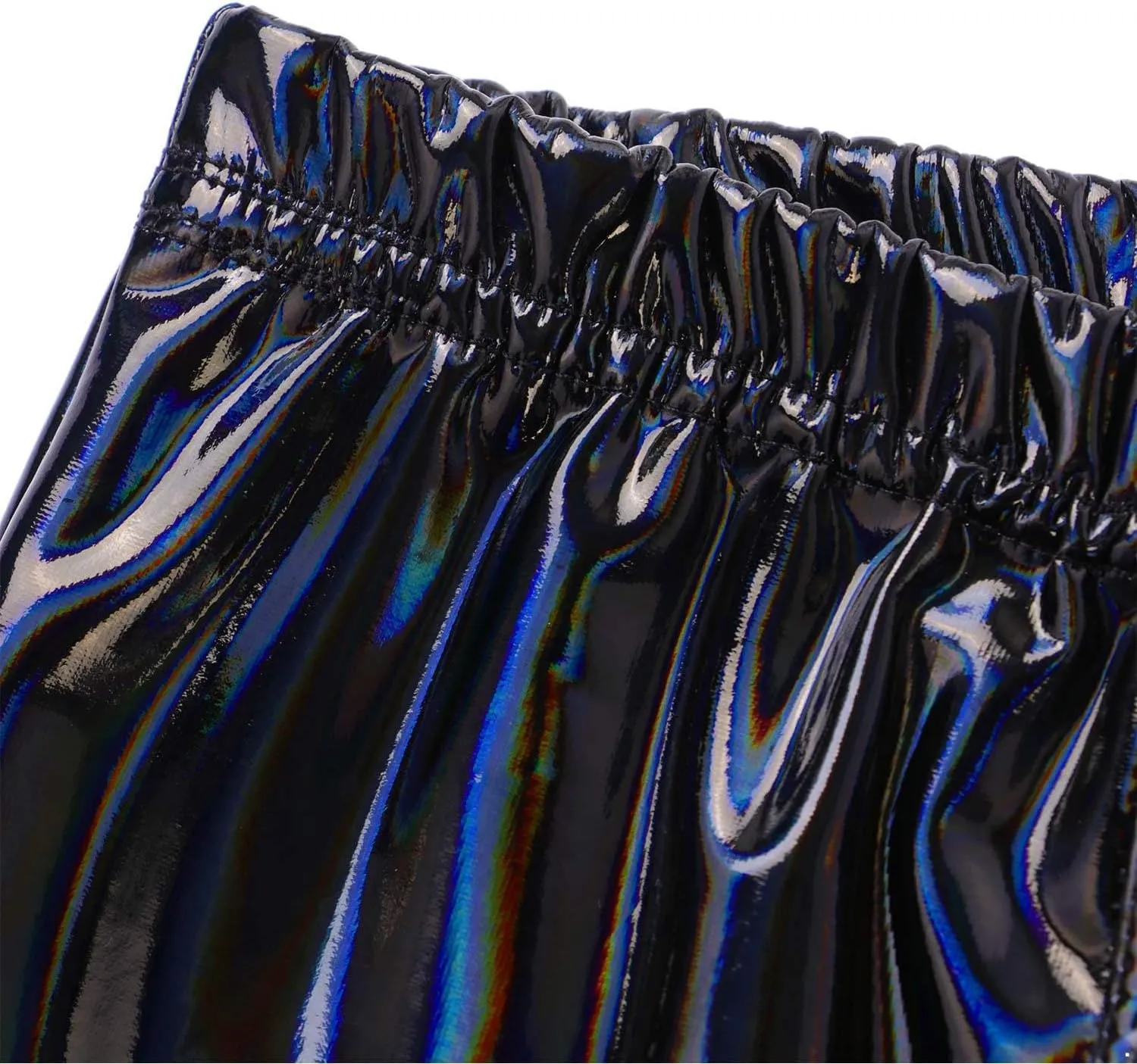 Mens Wet Look Patent Leather Shorts Bulge Pouch Boxer Brief Low Waist Shiny Clubwear
