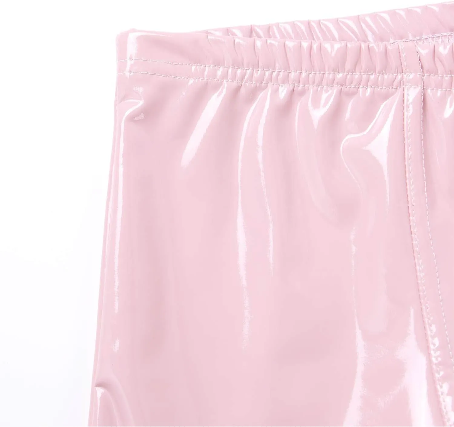 Mens Wet Look Patent Leather Shorts Bulge Pouch Boxer Brief Low Waist Shiny Clubwear