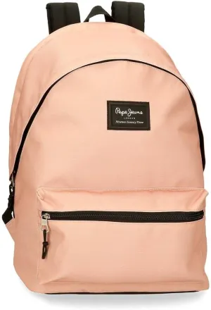Pepe Jeans Aris Laptop Backpack Double Compartment 15.6" Pink 31x44x15cm Polyester 20.46L, pink, Laptop Backpack Double Compartment, Pink, Laptop Backpack Double Compartment
