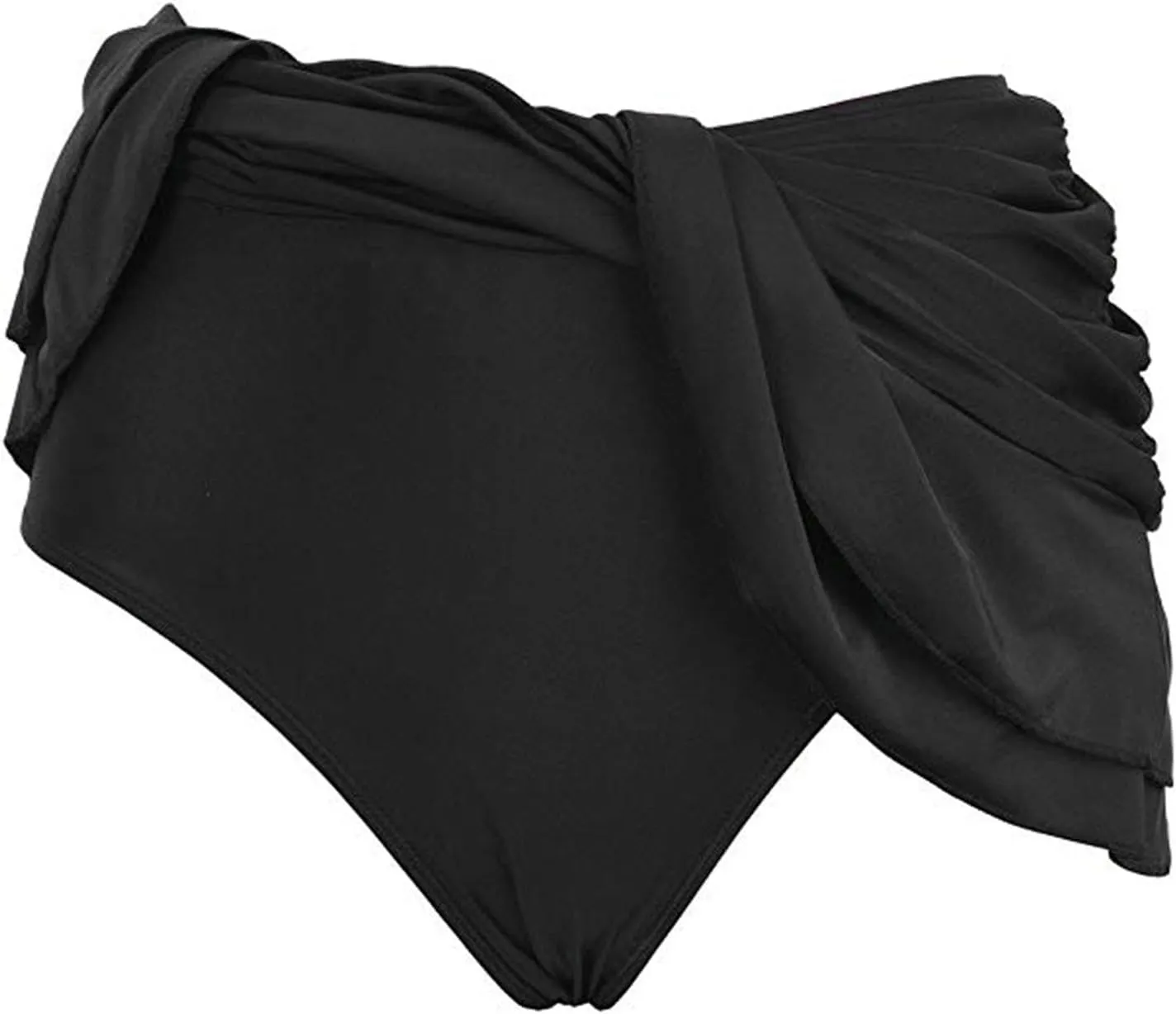 Swim Skirt for Women Bathing Suit Bottoms High Waisted Ruched Skirt Swimsuits with Built in Brief Skirt Athletic