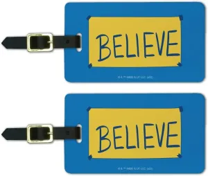Ted Lasso Believe Luggage ID Tags Suitcase Carry-On Cards - Set of 2